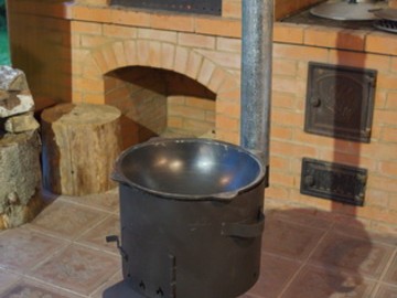 Купить комплект казан чугунный 10 литров + печь усиленная с дымоходом