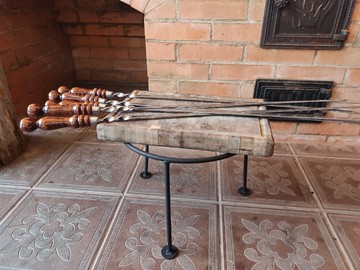 Шампур с деревянной ручкой 450 мм